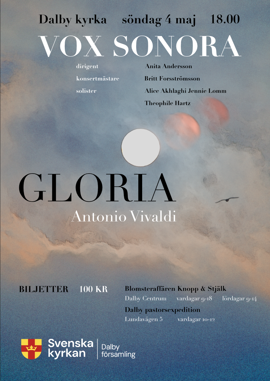 Affisch för Gloria av Antonio Vivaldi.